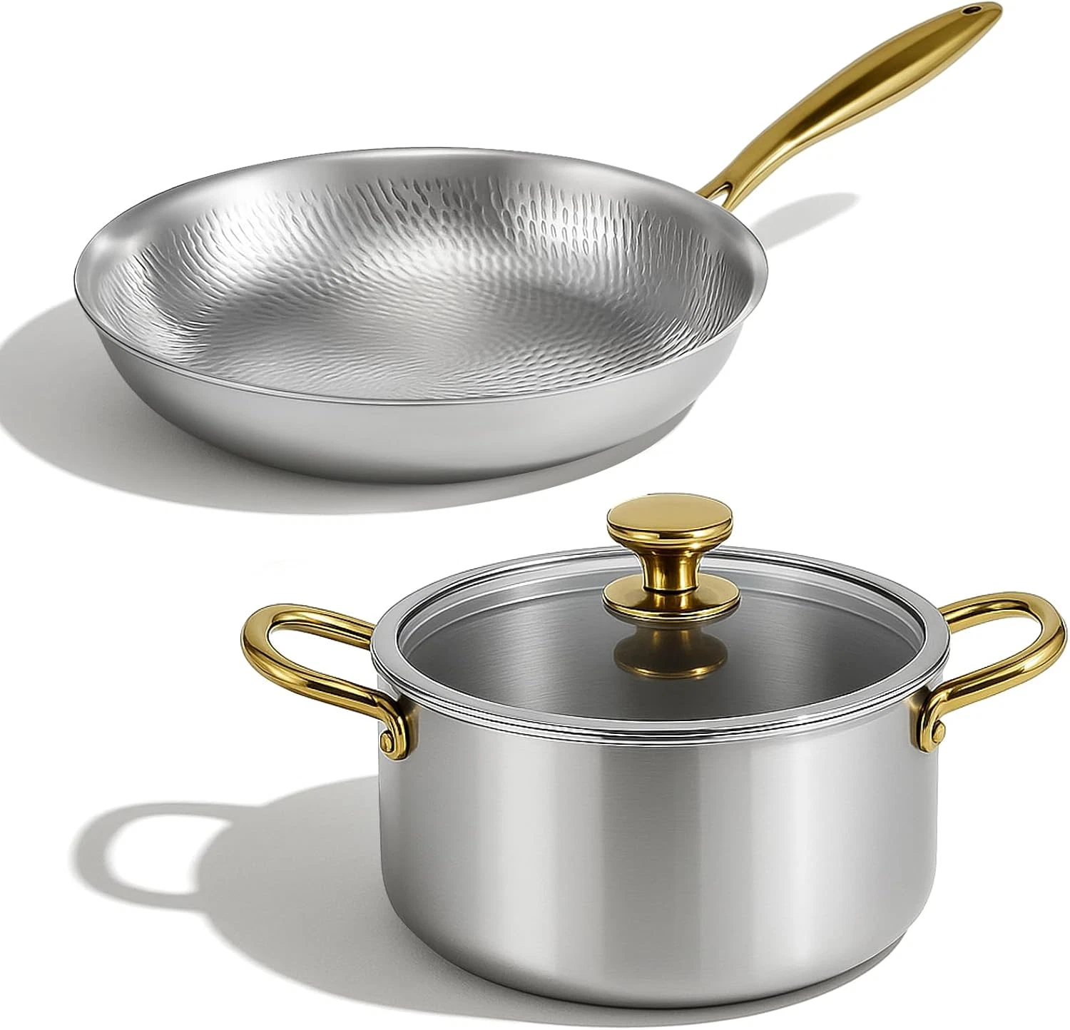 Premium Titanium Cookware Set - 11" Pan & 9.45" Pot, Induction Safe
Opens in a new window or tab