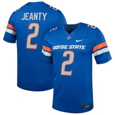 Boise State Broncos Ashton Jeanty #2 Nike Blue Official NCAA Alumni Game Jersey