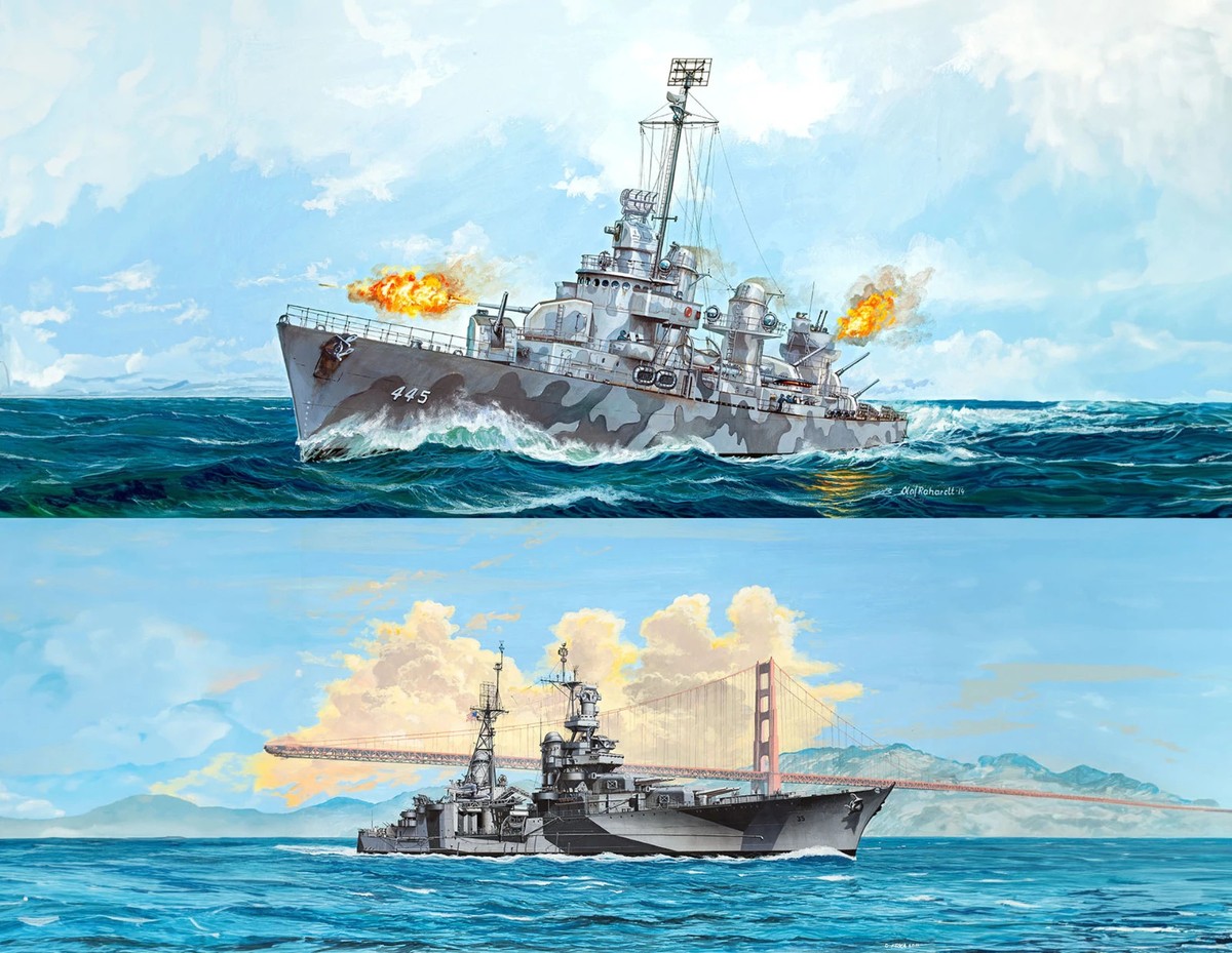 Revell Germany 1/700 USS Fletcher Destroyer & Ind. Model Kit