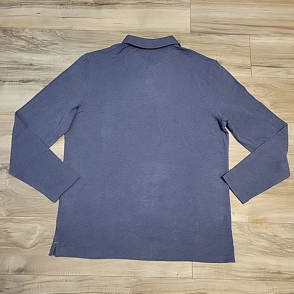 Johnnie-O Cutler Polo Shirt Youth 16 Oceanside Blue Hangin Out Long Sleeve NEW - Image 4 of 4