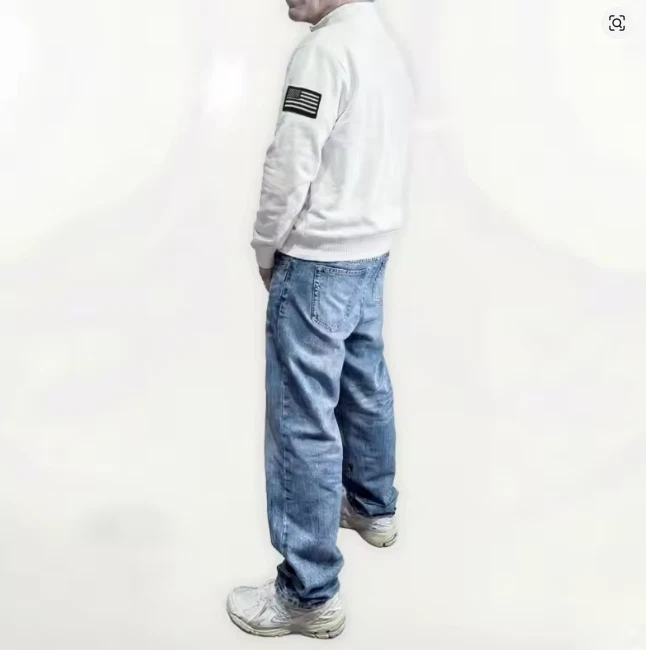 Jeffrey Epstein White Quarter Zip Sweatshirt