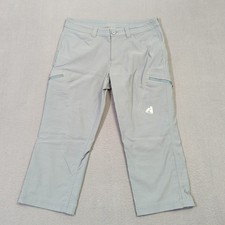 Eddie Bauer First Ascent Pants Women's 4 Light Blue Rainier Capris Nylon Outdoor