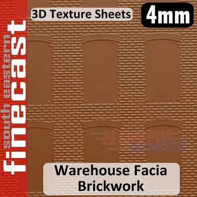 MAUERWERK Warehouse Facia 1:76 OO 4mm 3D Textur Blatt FINECAST FBS424B