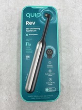 quip Rev 360 Oscillating Electric Toothbrush Silver Black Rechargeable New In