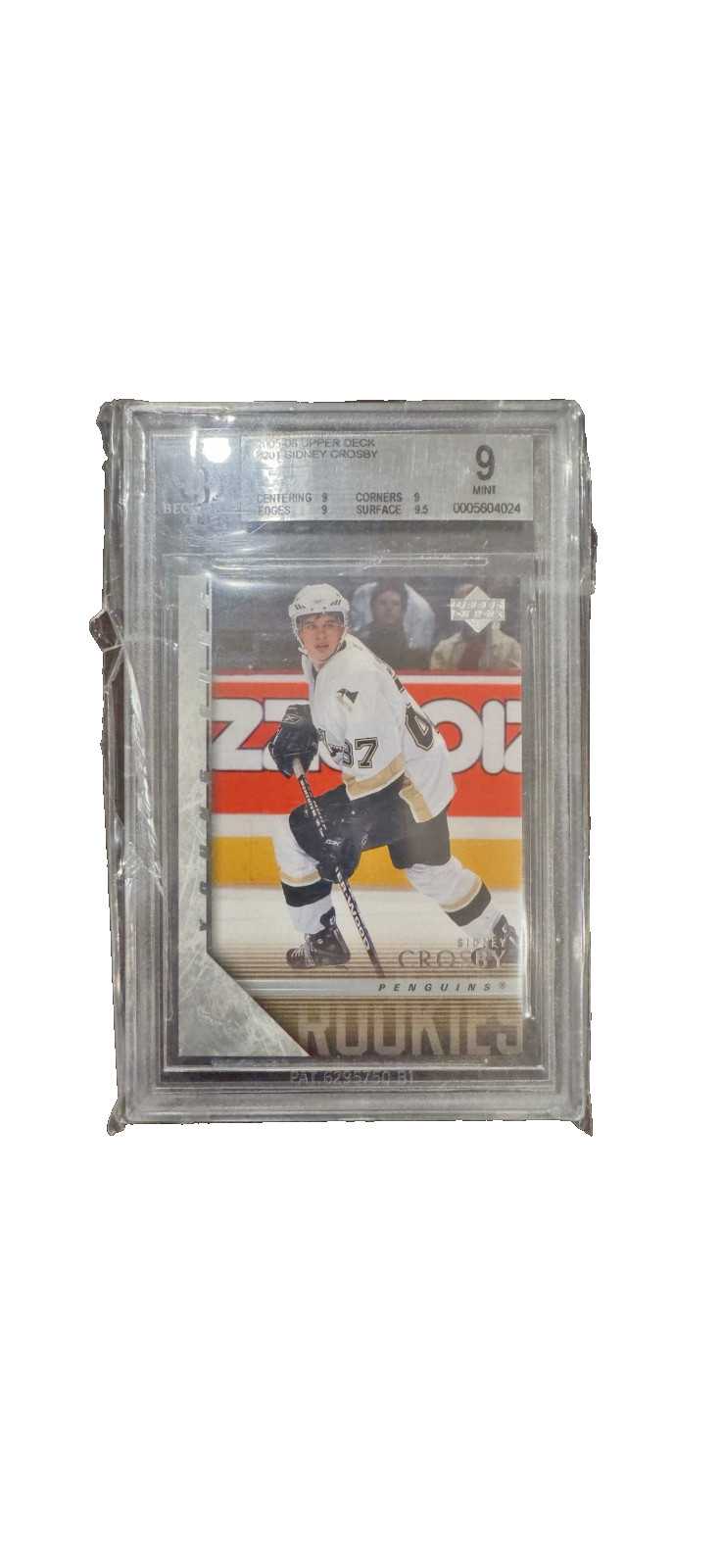 Sidney Crosby 2005-06 Upper Deck Young Guns #201 (RC) BGS 9