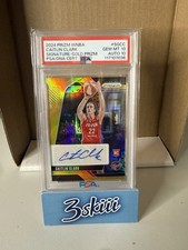 2024 WNBA Prizm Caitlin Clark Gold Auto /10 PSA 10 Auto 10 POP 1