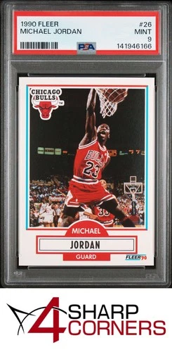 1990 FLEER #26 MICHAEL JORDAN BULLS HOF PSA 9