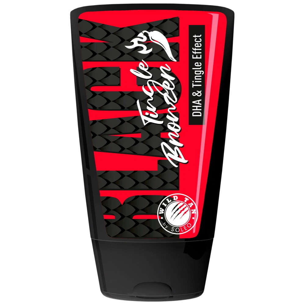 Soleo Black Tingle Bronzer Hot Sunbed Tanning Lotion Cream - DHA & Tingle Effect
