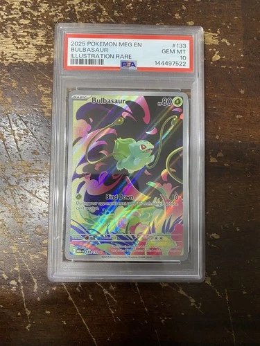 Pokemon Mega Evolution Bulbasaur Illustration Rare 133/132 PSA 10 VHTF RARE