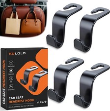 Car Seat Hooks  Purse Holder 4 Pack Black