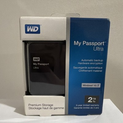 Western Digital My Passport Ultra 2TB HDD, Backup, Encryption, Black