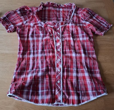 Trachtenbluse von Spieth & Wensky, Größe 42, kariert 