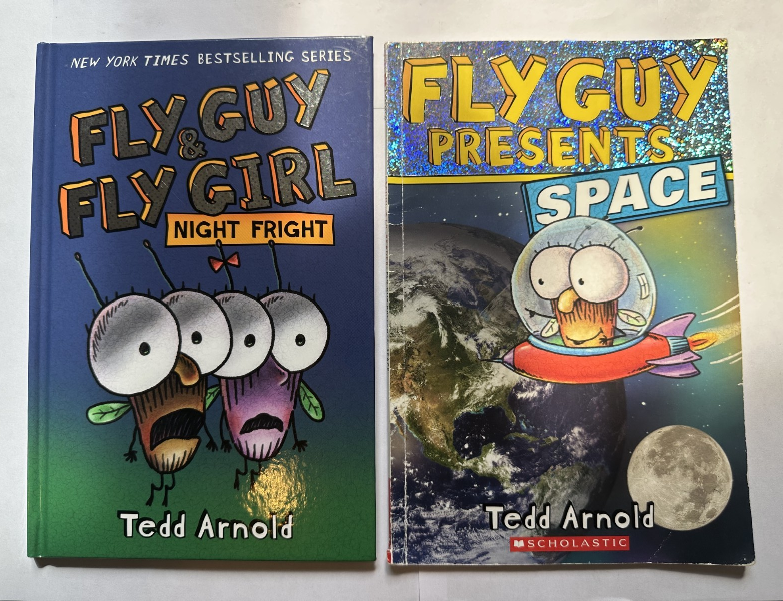 Fly Guy Lot Of 2 (Fly Guy & Fly Girl Night Fright, Fly Guy Presents Space) Tedd