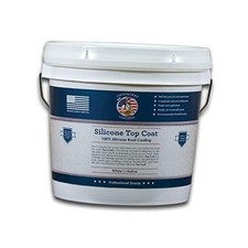 - 100 Silicone Roof Coating - Restore Your Roof in a Day - Seal Leaks, White