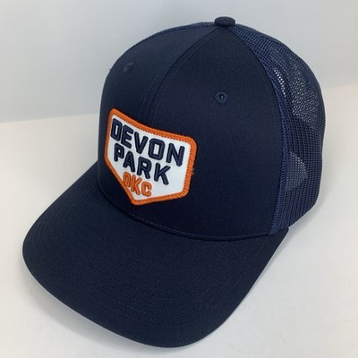 Devon Park OKC Trucker Hat Softball Field Blue Mesh Richardson 112 Snapback Cap