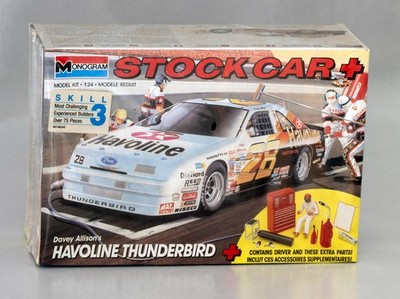 SEALED KIT - #28 Davey Allison Havoline T-Bird Model kit with extras  1:24 Scale