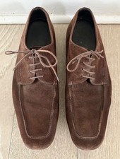 PRADA Men’s Brown Suede Vintage Derby Lace Up Dress Shoes (E2770) - Size 9