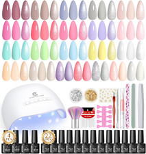 Kit Semipermanente Unghie Con Lampada UV, 22 Colori Smalti Semipermanenti per Un