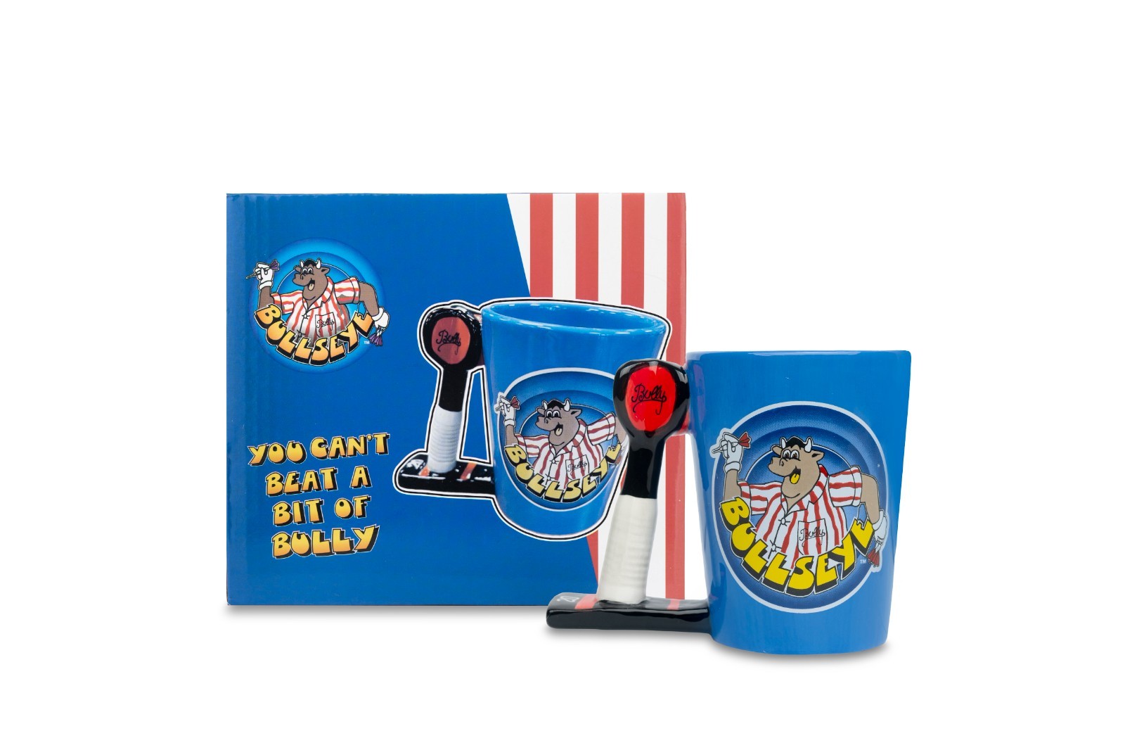 Bullseye TV Darts Show Official Bully Ceramic Dart MUG In Gift Box