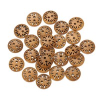 100 Stk. 2-Loch Holz KnöPfe 15Mm FüR Kleidung Diy, Braun