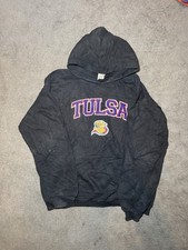 Tulsa Golden Hurricane Hoodie Men’s Medium Black NCAA College Pullover 