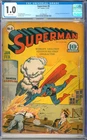Superman #8 Unrestored Golden Age Superhero Vintage DC Comic 1941 CGC 1.0