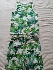 H M Dieter Braun Boy Set Sleeveless Shirt Shorts Dinosaurs Jungle 6 X cotton