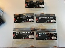 6” Soft Plastic Swimbaits, White Shad, LOTS OF 5