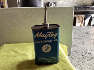 household oil cans Vintage Maytag Lead Spout