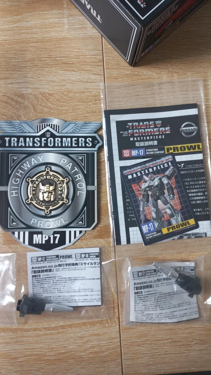 Takara Tomy Transformers MP-17 Prowl + MP-18 Streak y MP-19 Cortina de humo