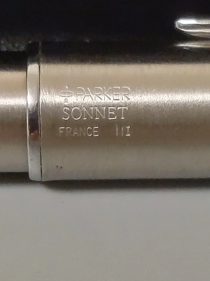 Vintage Parker Füllfederhalter Sonnet im Echt Leder Etui Made in France  - Bild 4 von 4