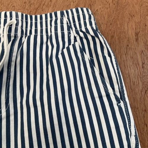 J Crew Shorts Boys 26x6 XS Cotton Blue Stripe Drawstring Pockets Preppy Classic - Picture 3 of 9