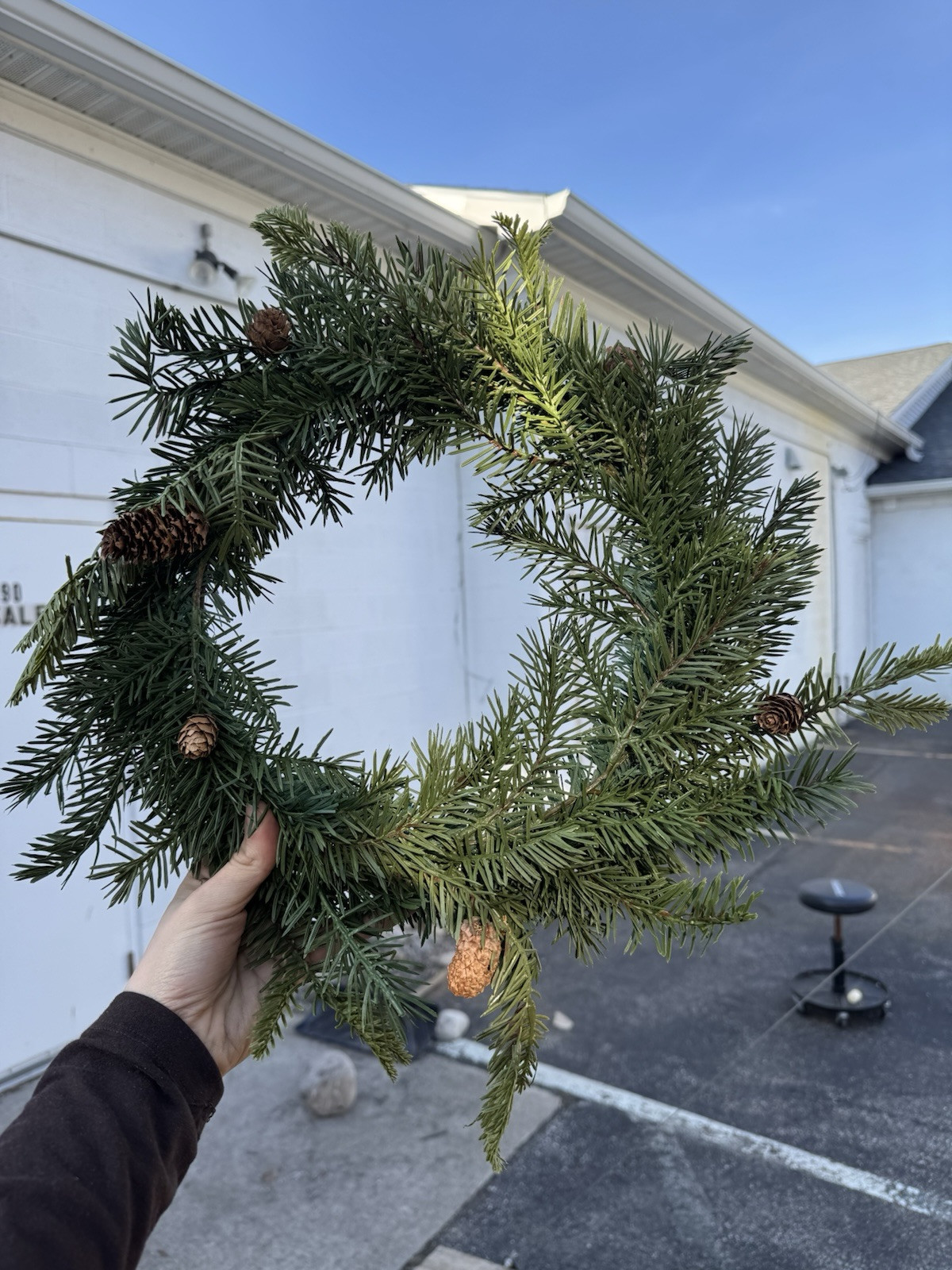 Faux Wreath Forest Green
