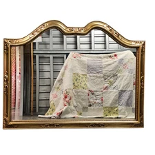 Vintage Carolina Co. Gold Gilt Rococo Wall Mirror 52” Ornate Baroque Frame