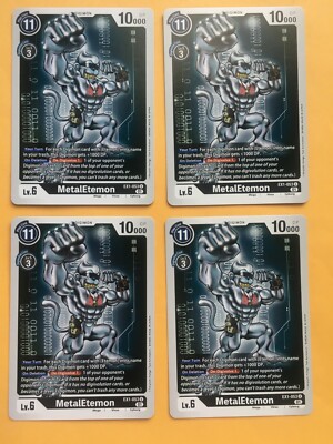 4x MetalEtemon EX1-053 U (Playset) Digimon CCG | Classic Collection Near Mint
