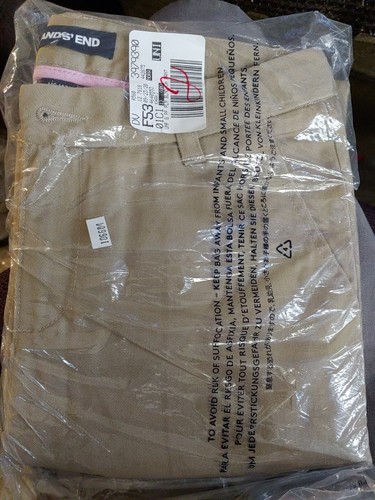Lands' End JR Perfect Fit girls Blend Front Chino Pants Khaki 13x31 nwot #15