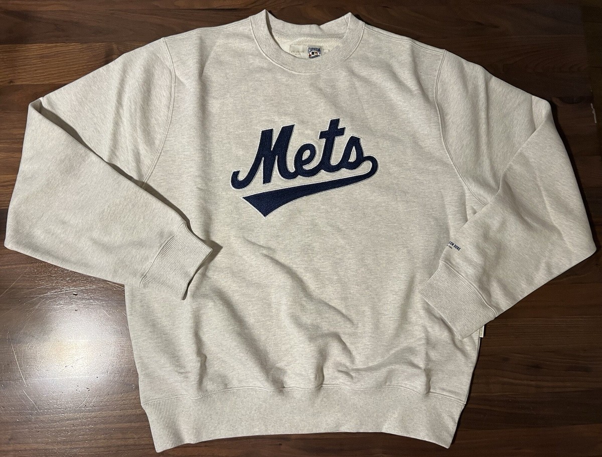 Aime Leon Dore ALD NY Mets Chainstitch Crewneck Fleece Logo