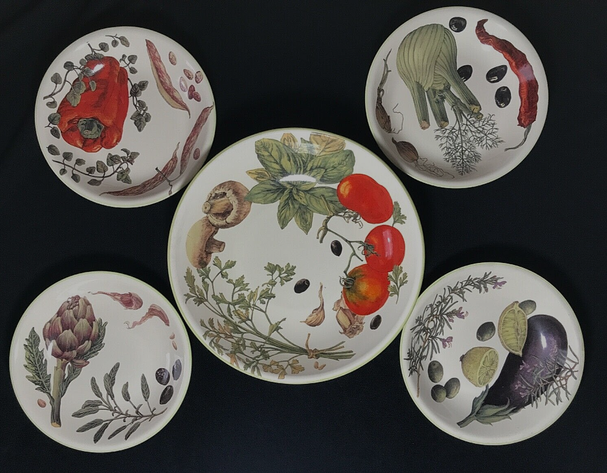 Williams Sonoma Pasta Plates Set Williams Sonoma Tuscan Olive LARGE SALAD/  Pasta Bowl- ITALY