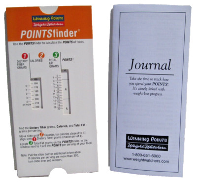 Weight Watchers Winning Points Finder Slide Calculator & Journal Tracker WW plan