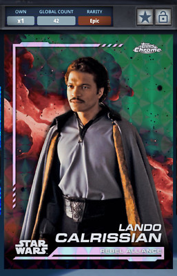 TOPPS STAR WARS CARD TRADER 2024 CHROME LANDO CALRISSIAN TOPPS STAR WARS CARD TRADER 2024 CHROME LANDO CALRISSIAN