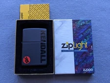 VINTAGE 1996 KENDALL MOTOR OIL BLACK MATTE ZIPPO ZIPLIGHT MIB RARE – WORKS!