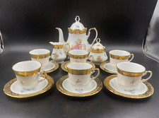 SERVIZIO Té CAFFé PORCELLANA JOHANN SELTMANN VOHENTRAUSS FASCIA ORO