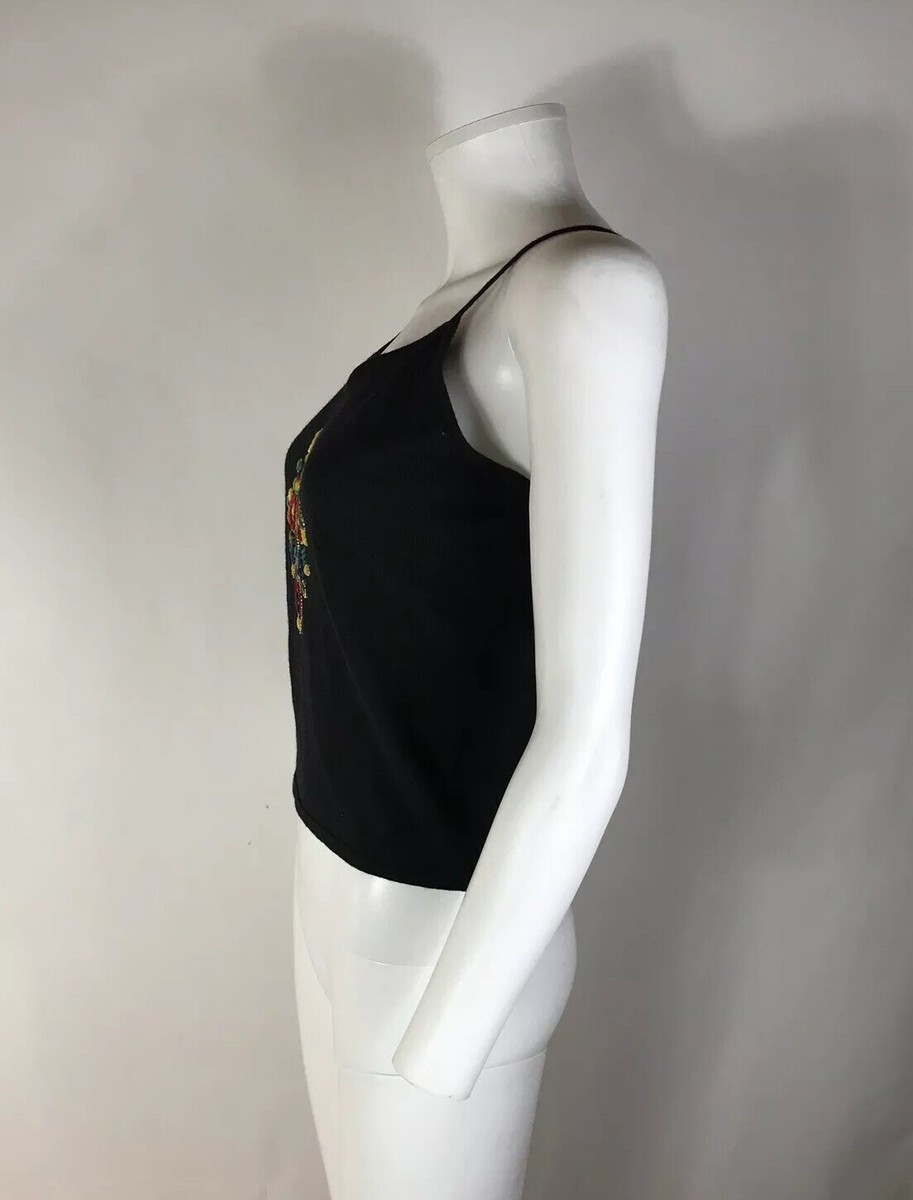 Vtg Christian Dior by John Galliano Embroidered Black Knit Vtg Christian Dior by John Galliano Embroidered Black Knit
