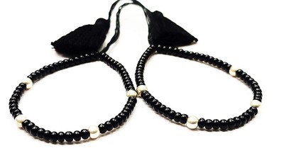 925 Sterling Silver Handmade Thread Nazariya Adjustable Size For 2 Years Kids