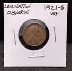 1921-S LINCOLN WHEAT CENT - VG - OBVERSE LAMINATION - K95