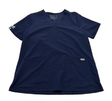 Figs Women s Casma Three Pocket Scrub Top Night Sky Navy Size XL Aya Healthcare