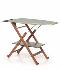 Foppapedretti Asse da Stiro Pieghevole 1020x490 mm Rotelle Noce Assai Evo Noce