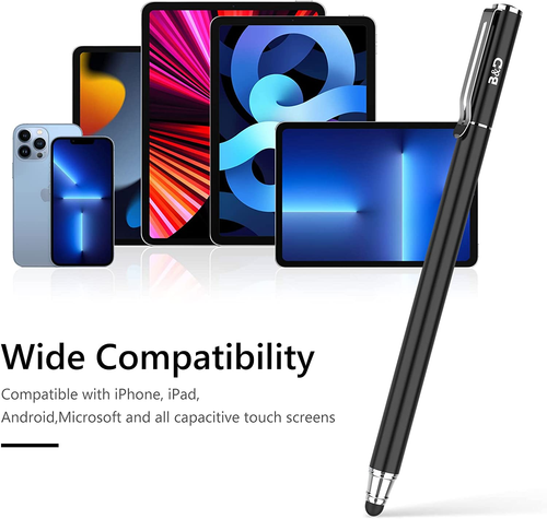 2-in-1 Stylus Touchscreen Stift für iPhone, iPad, iPod, Tablet, Galaxy und mehr w - Bild 5 von 12