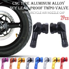 2pcs Motorcycle Cnc Aluminum 11.3mm Tire Wheel Stem Valve 90 Degree Angled Us