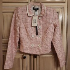 ABS by Allen Swartz Pink White Jacket - NEW -...